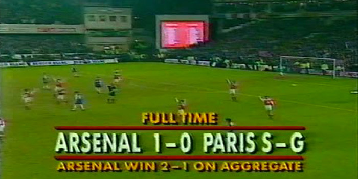 arsenal 1-0 psg 1994