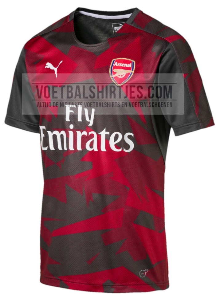 arsenal pre match training top