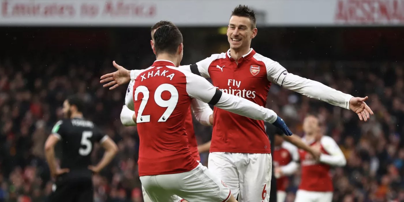 Image result for xhaka and koscielny back in team