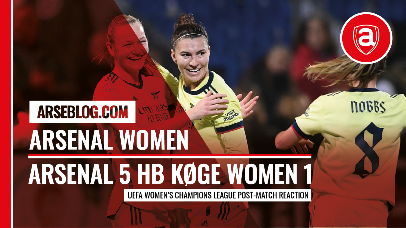 video arsenal 5 1 hb koge women post match reaction arseblog news the arsenal news site